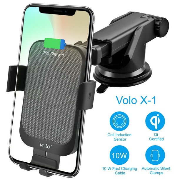 ZJN Wireless Car Charger Mount Auto-Clamping Air Vent Car Phone Holder 15W Fast Charging Compatible with iPhone 11 Pro Max/XS Max/XS/XR/8 Plus 10W for Samsung Galaxy S10/S9/S8 & Other Qi Smartphone 